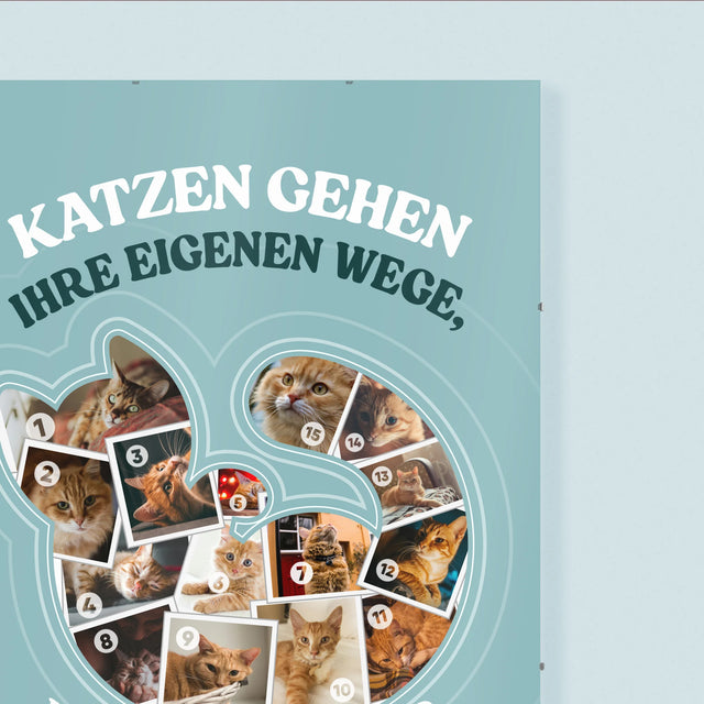 Form-Collage: Katze - Poster