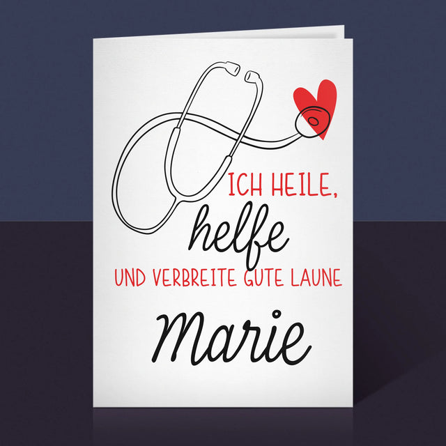 Name Und Unterschrift: Ich Heile, Helfe - Glückwunschkarte