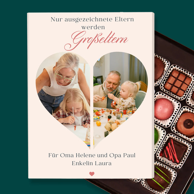 Fotocollage: Ausgezeichnete Eltern Werden Großeltern - Pralinen