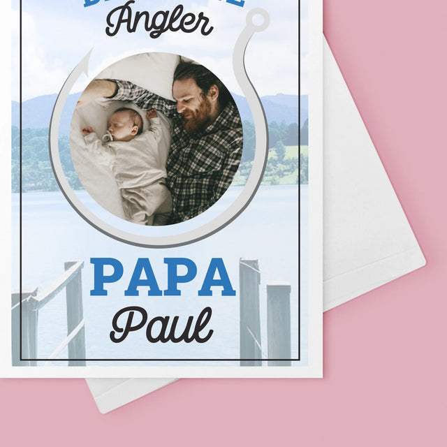 Foto Und Unterschrift: Bester Angel-Vater - Glückwunschkarte