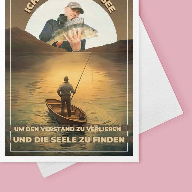 Foto Und Unterschrift: Ich Gehe An Den See - Glückwunschkarte