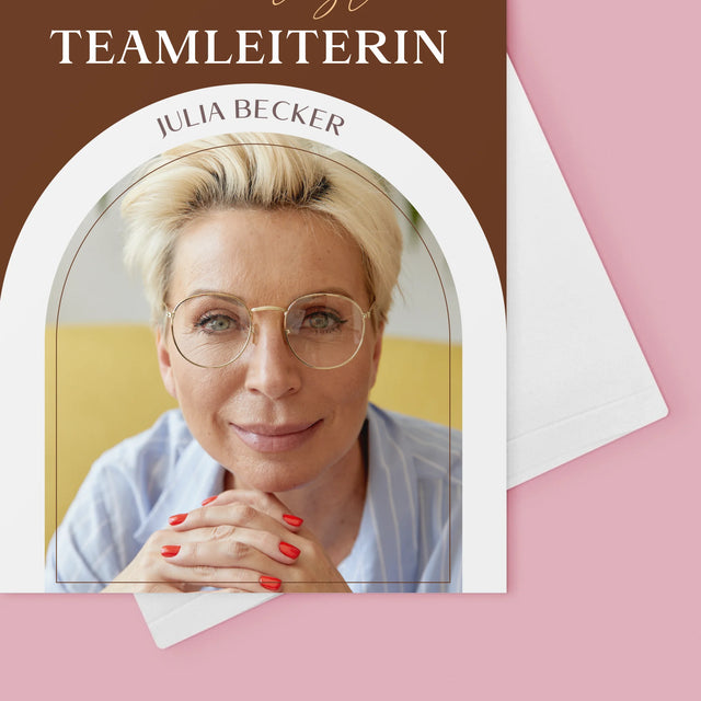 Foto Und Unterschrift: Bester Teamleiter - Glückwunschkarte