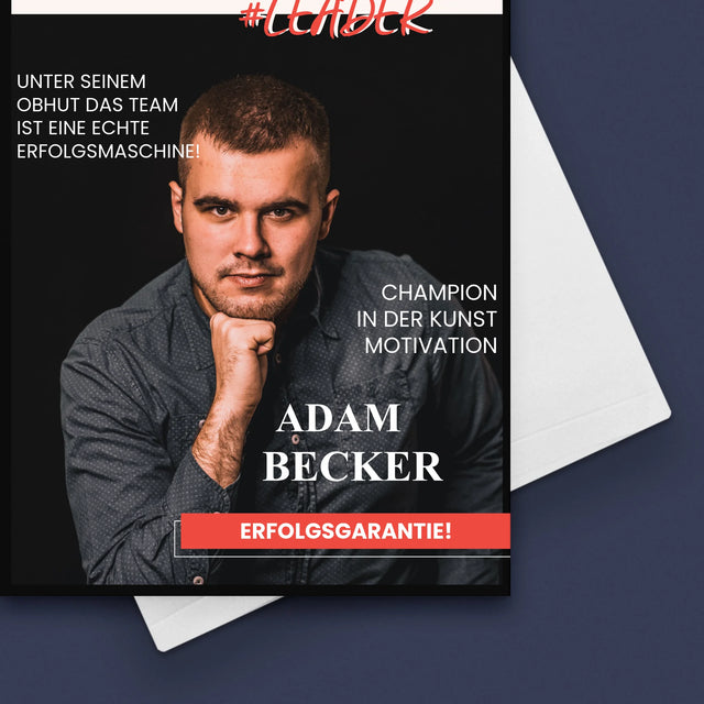 Magazin-Cover: Teamleiter - Glückwunschkarte