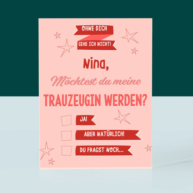 Name Und Unterschrift: Ohne Dich Gehe Ich Nicht - Acrylblock