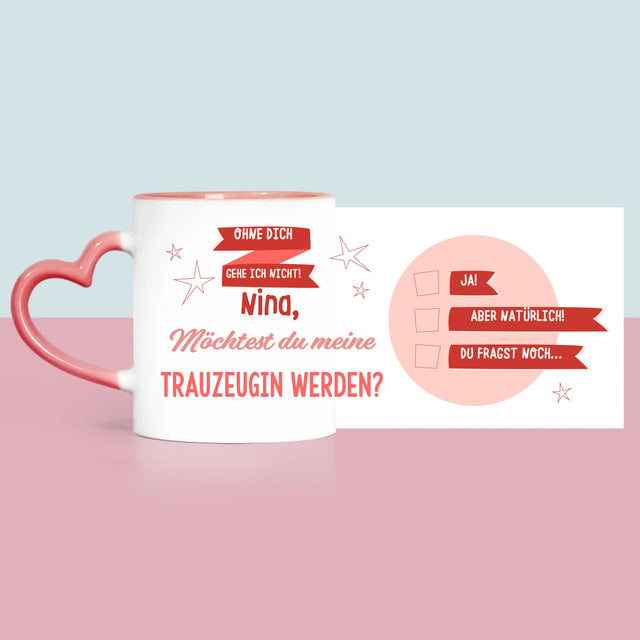 Name Und Unterschrift: Ohne Dich Gehe Ich Nicht - Tasse