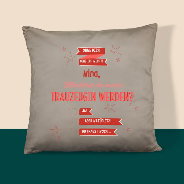 Name Und Unterschrift: Ohne Dich Gehe Ich Nicht - Kissen