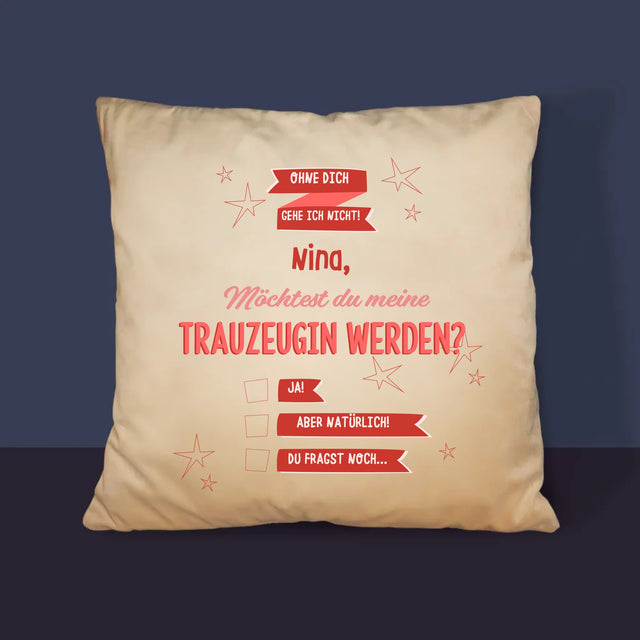 Name Und Unterschrift: Ohne Dich Gehe Ich Nicht - Kissen