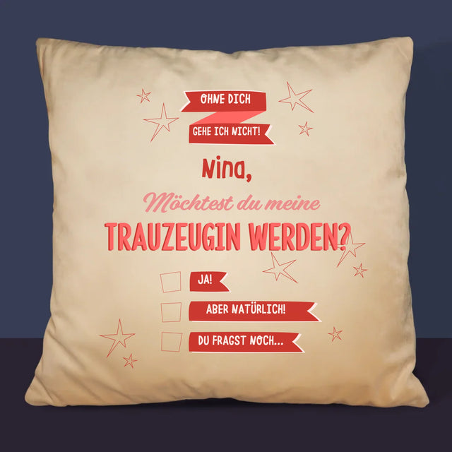 Name Und Unterschrift: Ohne Dich Gehe Ich Nicht - Kissen