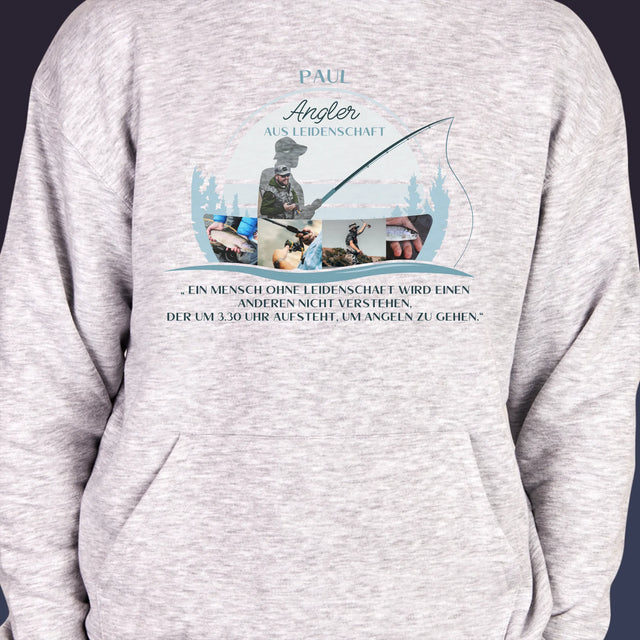 Form aus Fotos: Passionierter Fischer – Herren-Hoodie | DE