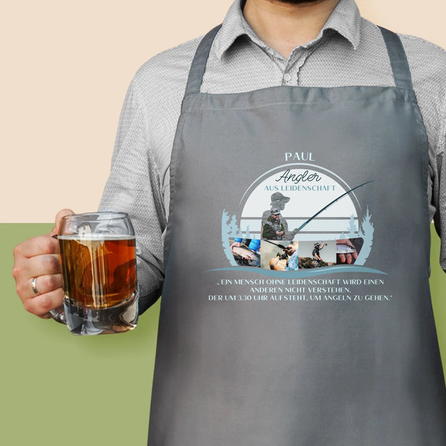 Form aus Fotos: Leidenschaftlicher Fischer – Bedruckte Schürze | DE