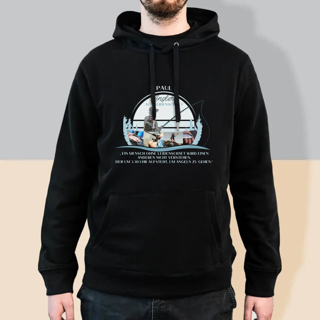 Form aus Fotos: Passionierter Fischer – Herren-Hoodie | DE