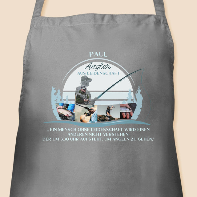Form aus Fotos: Leidenschaftlicher Fischer – Bedruckte Schürze | DE