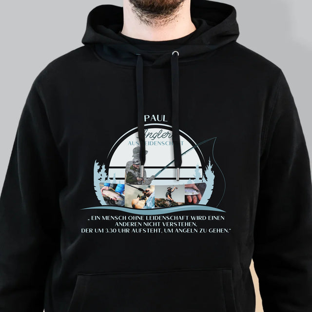 Form aus Fotos: Passionierter Fischer – Herren-Hoodie | DE
