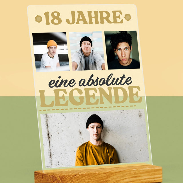 Fotocollage: 18 Jahre Als Legende - Druck Auf Acrylglas