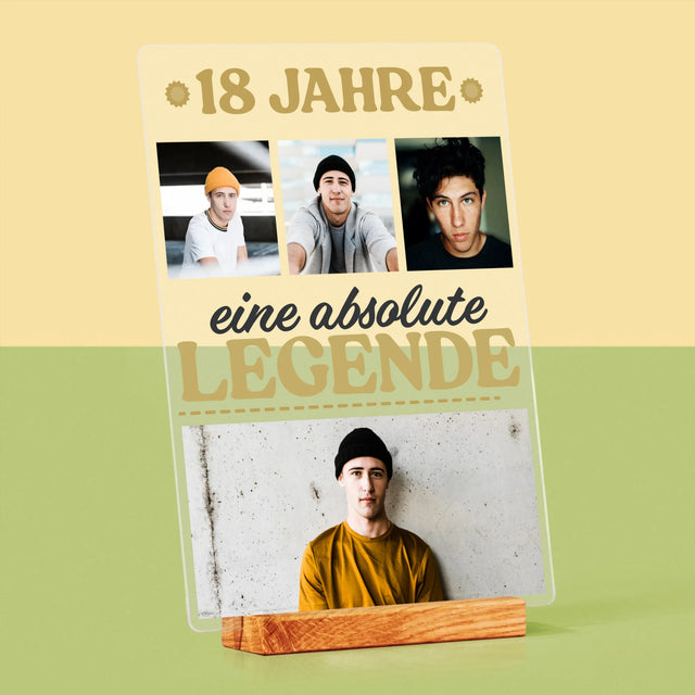 Fotocollage: 18 Jahre Als Legende - Druck Auf Acrylglas