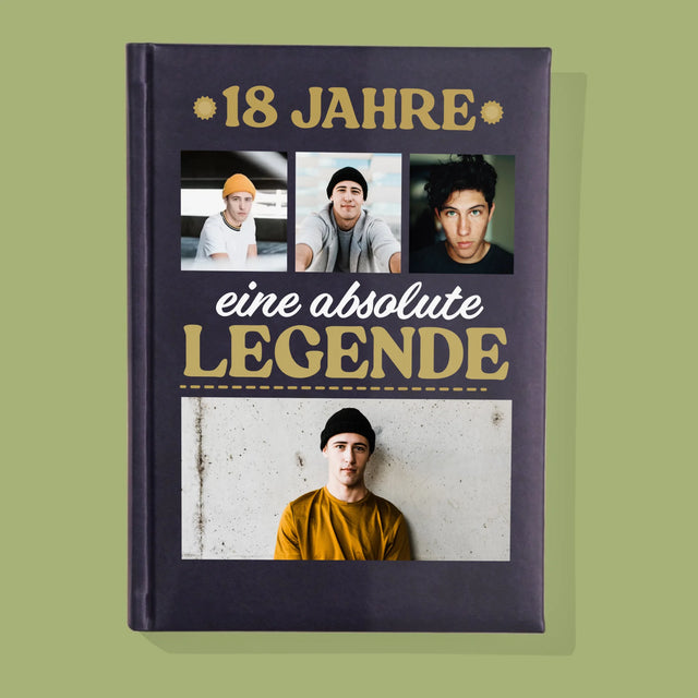 Fotocollage: 18 Jahre Als Legende - Notizbuch