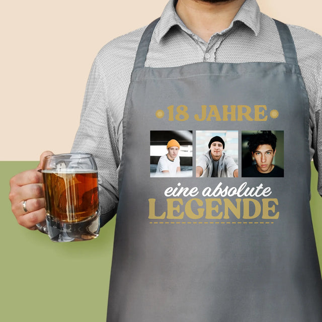 Fotocollage: 18 Jahre Als Legende - Schürze