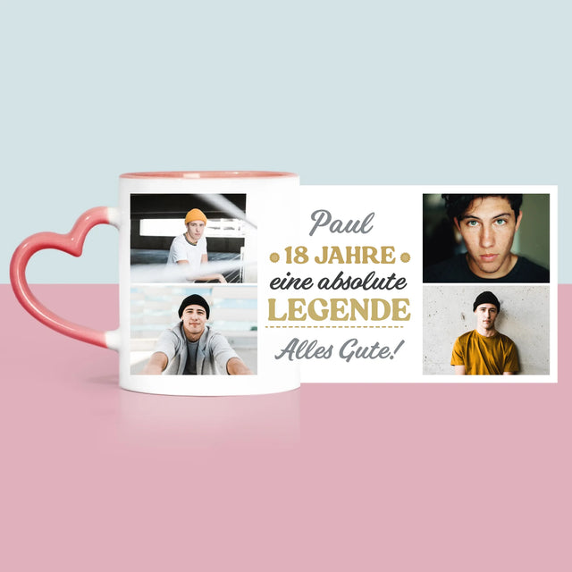 Fotocollage: 18 Jahre Als Legende - Tasse