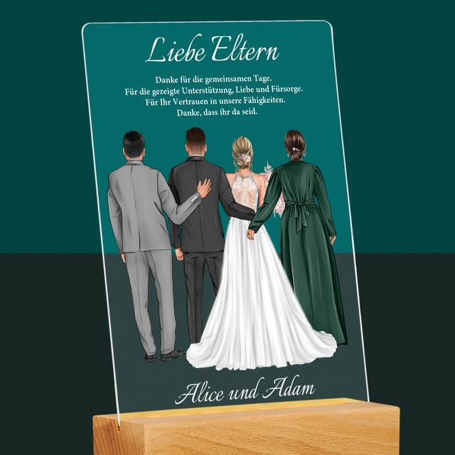 Avatar Creator: Liebe Eltern, Danke - Druck Auf Acrylglas