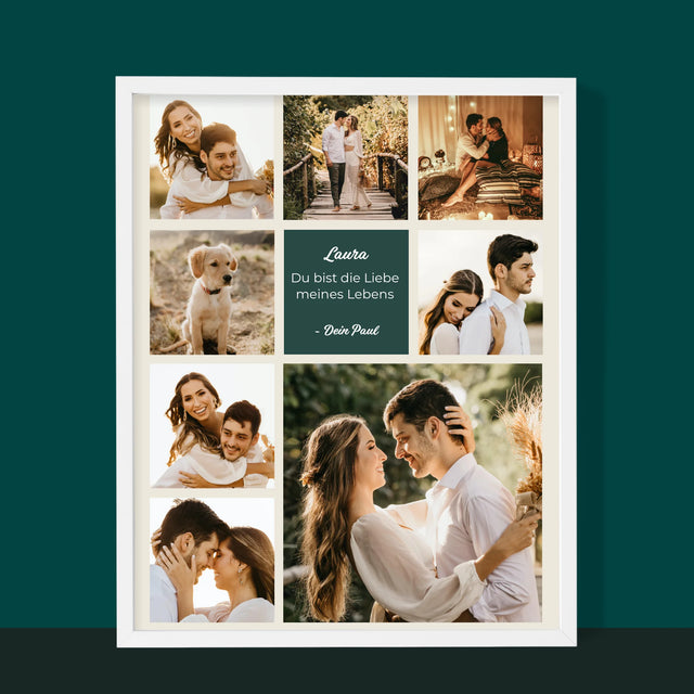 Fotocollage: Liebe Collage - Druck Mit Rahmen 30X40