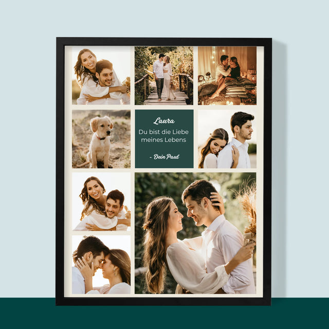 Fotocollage: Liebe Collage - Druck Mit Rahmen 30X40