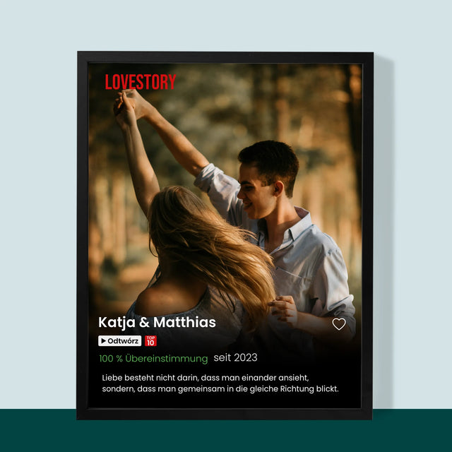 Foto Und Unterschrift: Netflix Poster - Druck Mit Rahmen 30X40