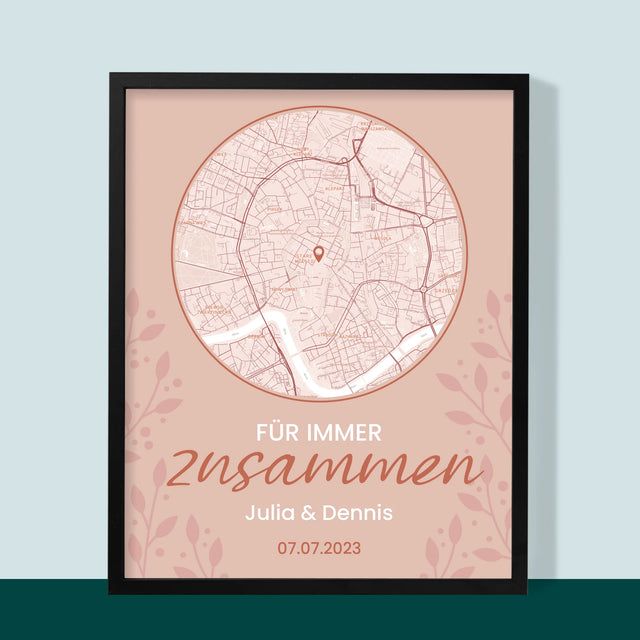 Ihr Standort: Ihr Standort: Für Immer Zusammen - Druck Mit Rahmen 30X40