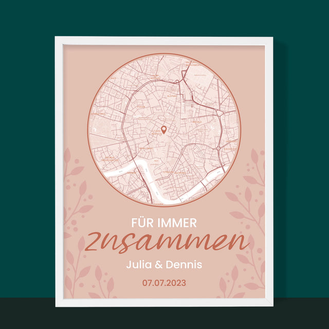 Ihr Standort: Ihr Standort: Für Immer Zusammen - Druck Mit Rahmen 30X40