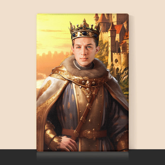 Königsporträt: König In Den Gärten - Druck Mit Rahmen 30X40