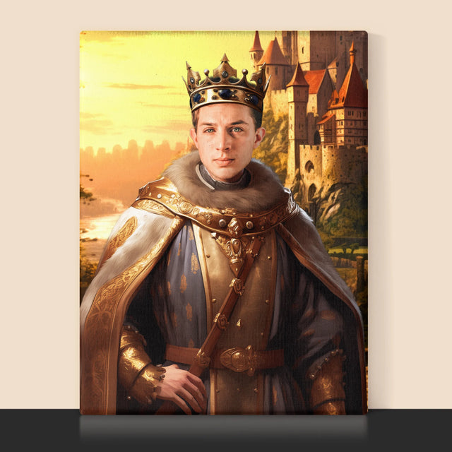 Königsporträt: König In Den Gärten - Druck Mit Rahmen 30X40