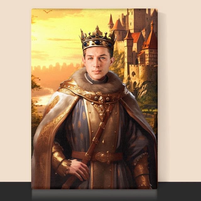 Königsporträt: König In Den Gärten - Druck Mit Rahmen 30X40