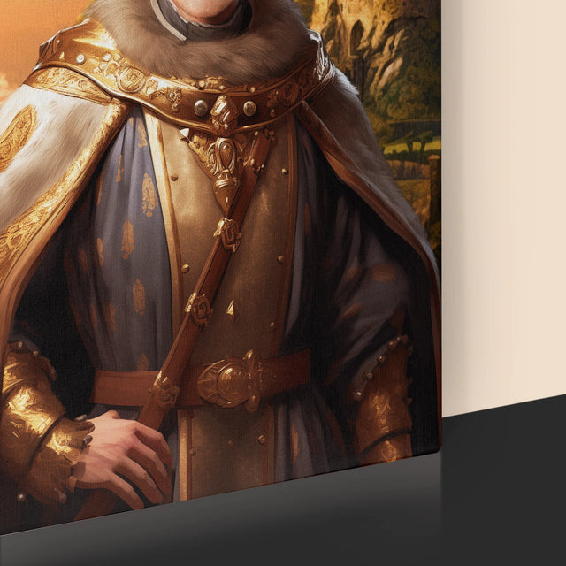 Königsporträt: König In Den Gärten - Druck Mit Rahmen 30X40