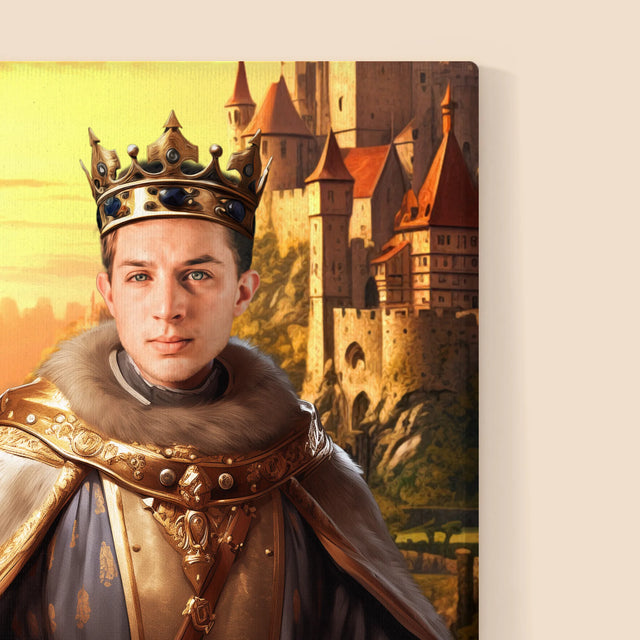 Königsporträt: König In Den Gärten - Druck Mit Rahmen 30X40