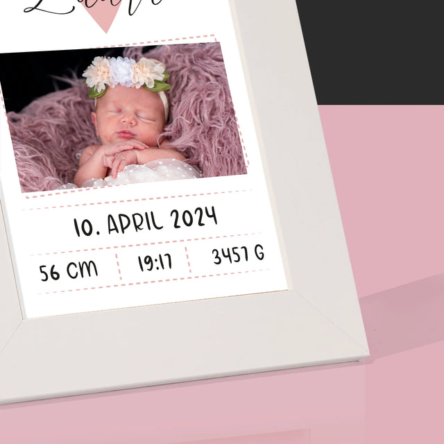 Geburtsdatum: Geburtsdatum Mädchen - Bilderrahmen