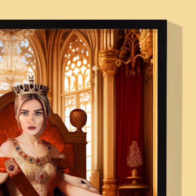 Königsporträt: Krönung Der Königin - Druck Mit Rahmen 30X40