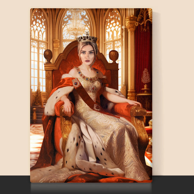 Königsporträt: Krönung Der Königin - Druck Mit Rahmen 30X40