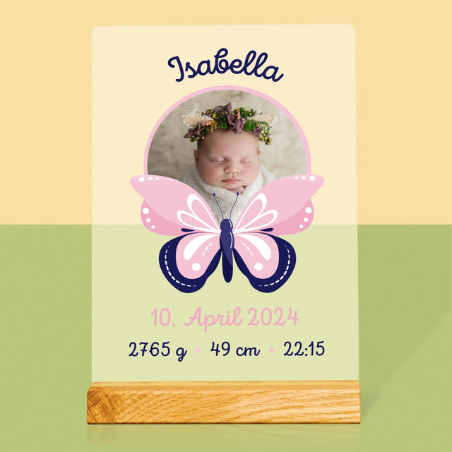 Geburtsdatum: Geburtsdatum Schmetterling - Druck Auf Acrylglas