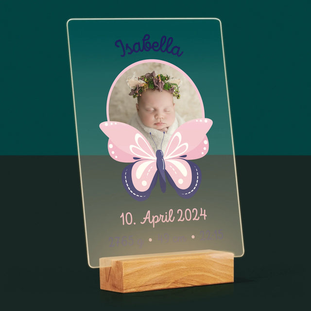 Geburtsdatum: Geburtsdatum Schmetterling - Druck Auf Acrylglas