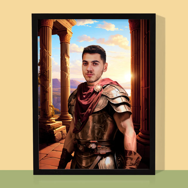 Königsporträt: Kämpfer - Druck Mit Rahmen 30X40