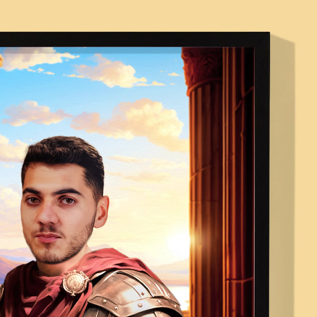 Königsporträt: Kämpfer - Druck Mit Rahmen 30X40