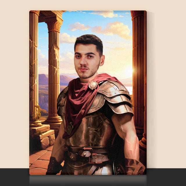 Königsporträt: Kämpfer - Druck Mit Rahmen 30X40