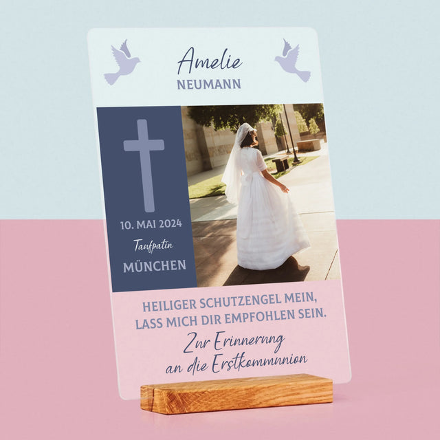 Foto Und Unterschrift: Schutzengel Kommunion - Druck Auf Acrylglas