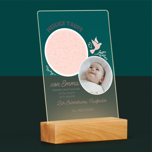 Sternkarte: Taufe - Druck Auf Acrylglas