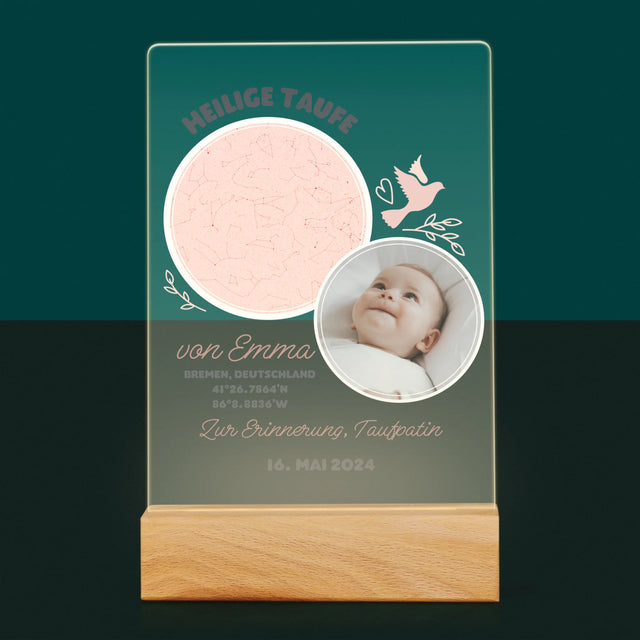 Sternkarte: Taufe - Druck Auf Acrylglas
