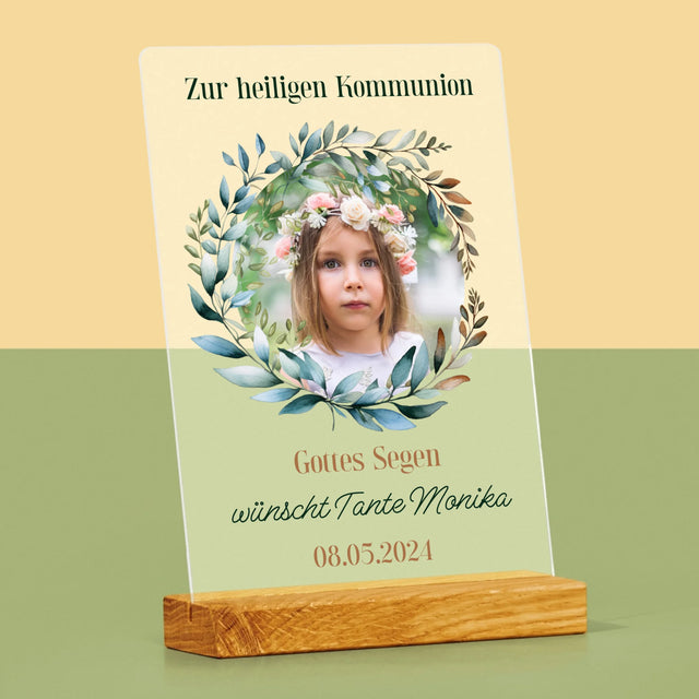 Foto Und Unterschrift: Zur Heiligen Kommunion - Druck Auf Acrylglas
