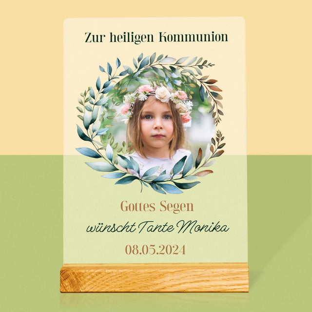 Foto Und Unterschrift: Zur Heiligen Kommunion - Druck Auf Acrylglas