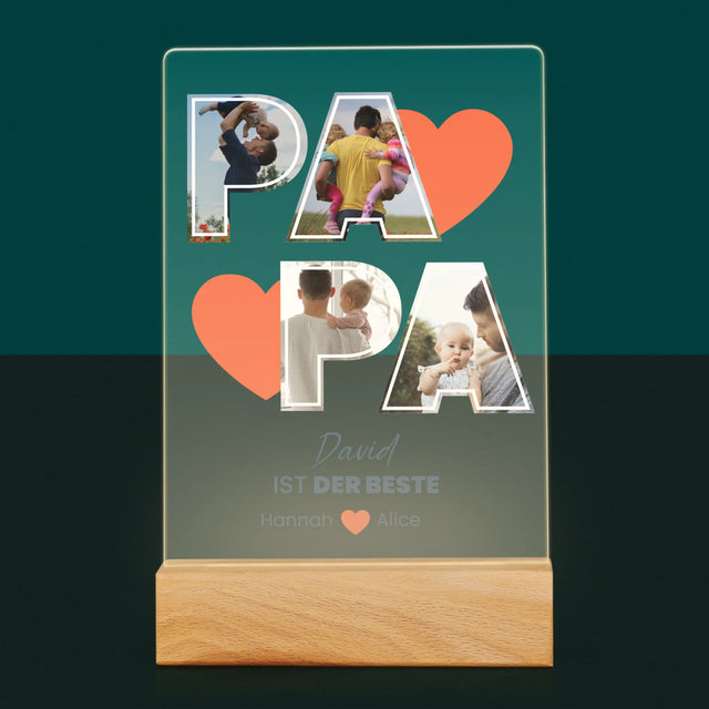Fotocollage: Papa Ist Der Beste - Druck Auf Acrylglas