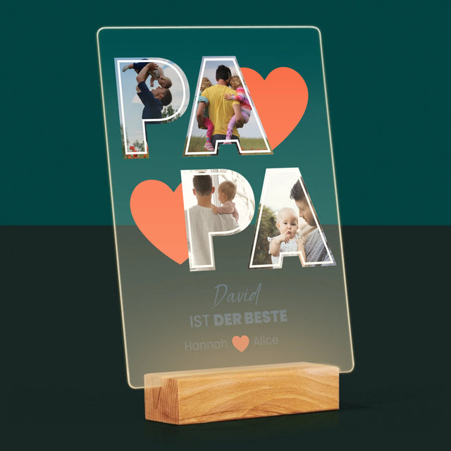 Fotocollage: Papa Ist Der Beste - Druck Auf Acrylglas