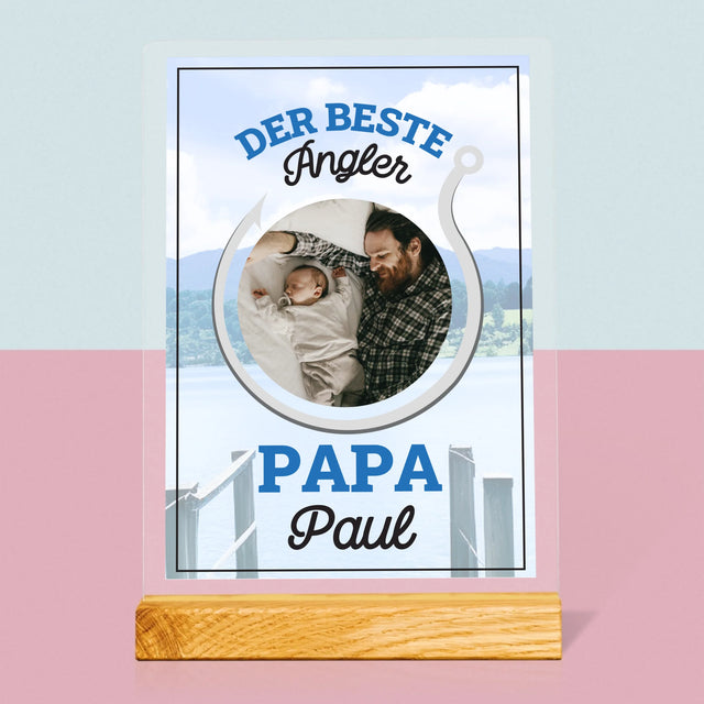 Foto Und Unterschrift: Bester Angel-Vater - Druck Auf Acrylglas