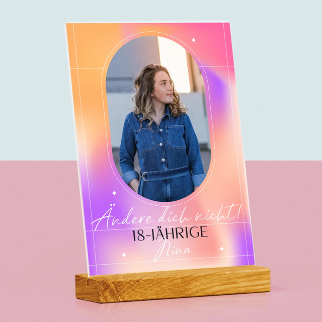 Foto Und Unterschrift: Ändere Dich Nicht - Druck Auf Acrylglas